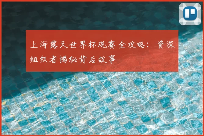 上海露天世界杯观赛全攻略:资深组织者揭秘背后故事