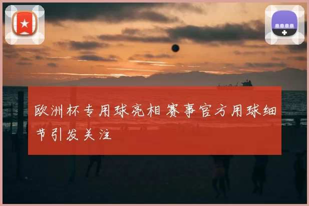 欧洲杯专用球亮相 赛事官方用球细节引发关注